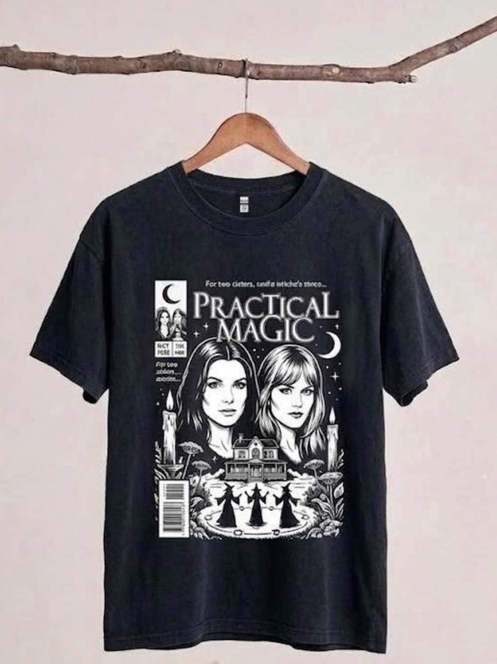 Practical Magic Comic Book Graphic Tee Mineral Wash Owens Sisters Shirt